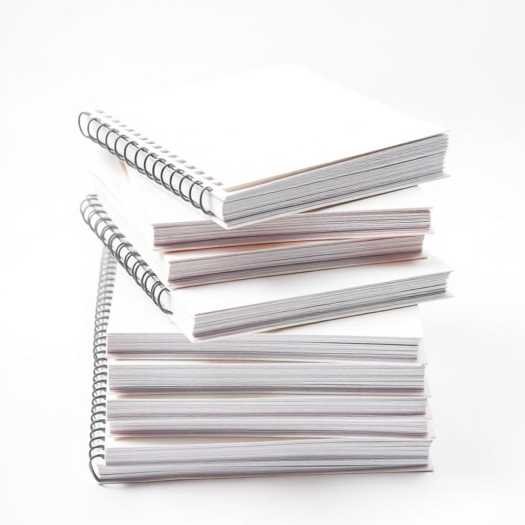White Unruled Notebooks (Pack of 6)